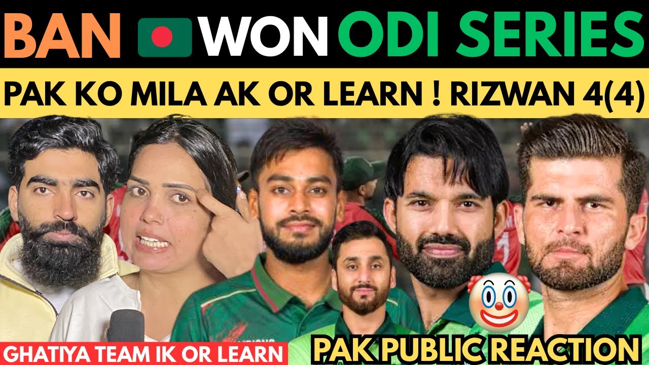 PAK 🇵🇰KO PELA BAN 🇧🇩NAY 😢! BAN 🇧🇩Won The Odi Series ! Rizwan 4(4) Shaheen 1(55) ! PAK public crying 