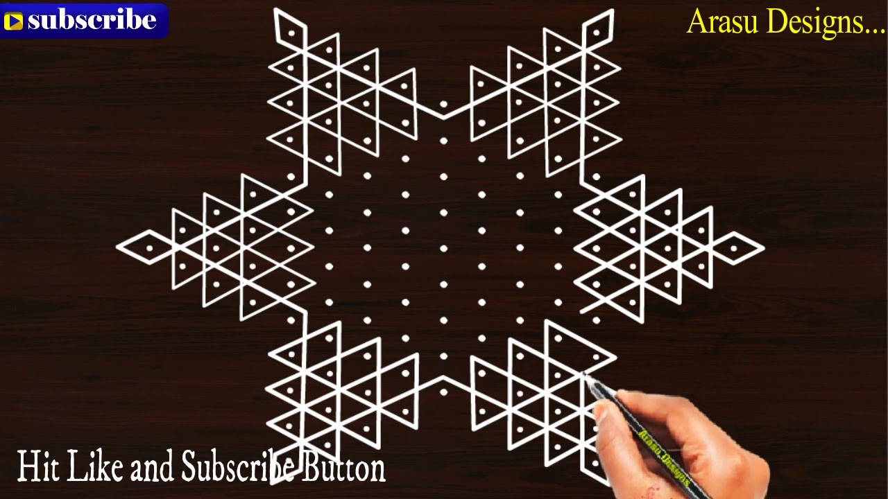 #Arasudesigns in
Friday special sikku kolam, easy to make neli kolam