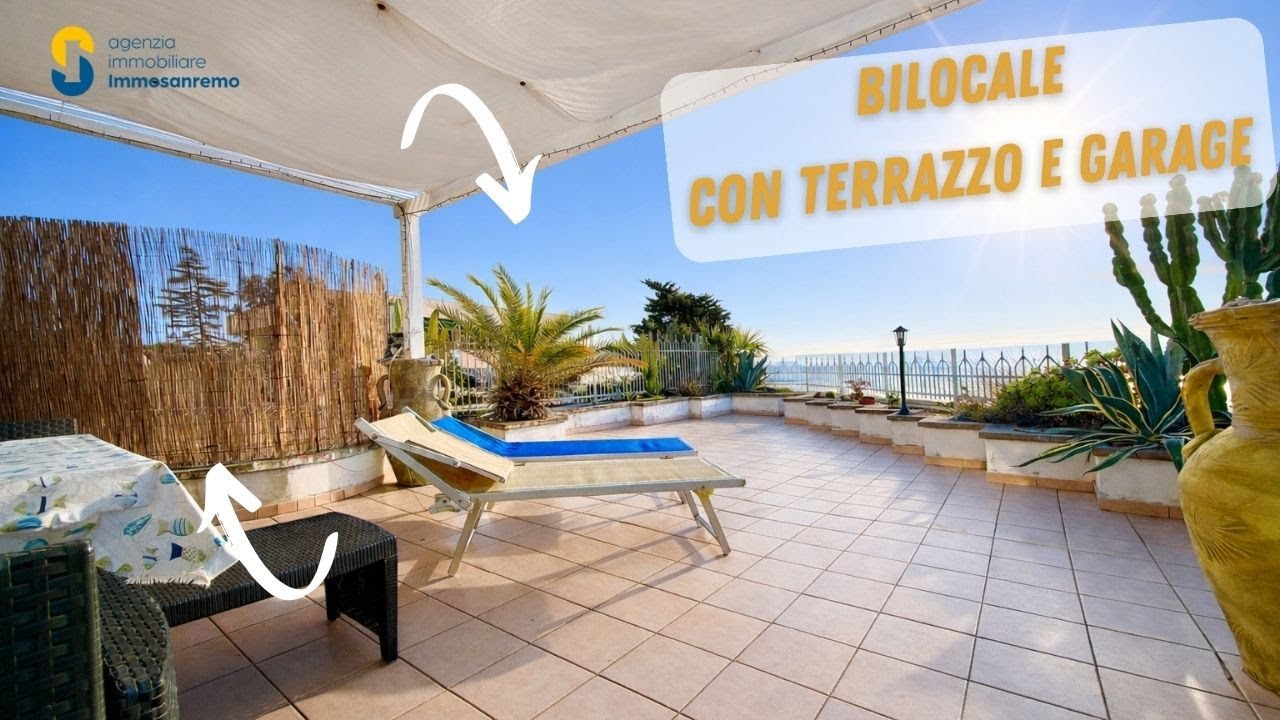 Bilocale con grande terrazzo in vendita a Sanremo