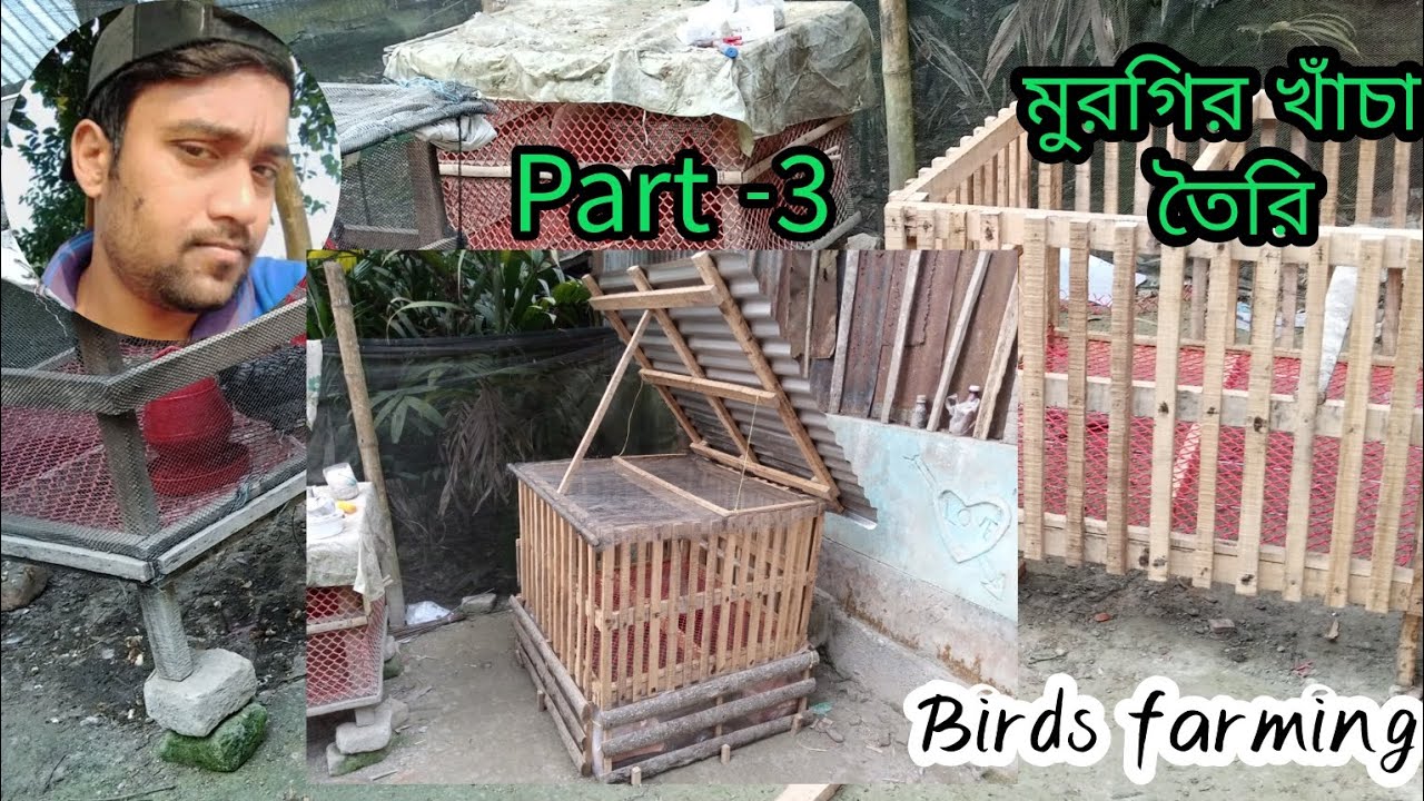 মুরগির খাঁচা তৈরি || Part 3 #chicken #poultryfarming #duck #birds #farming 
