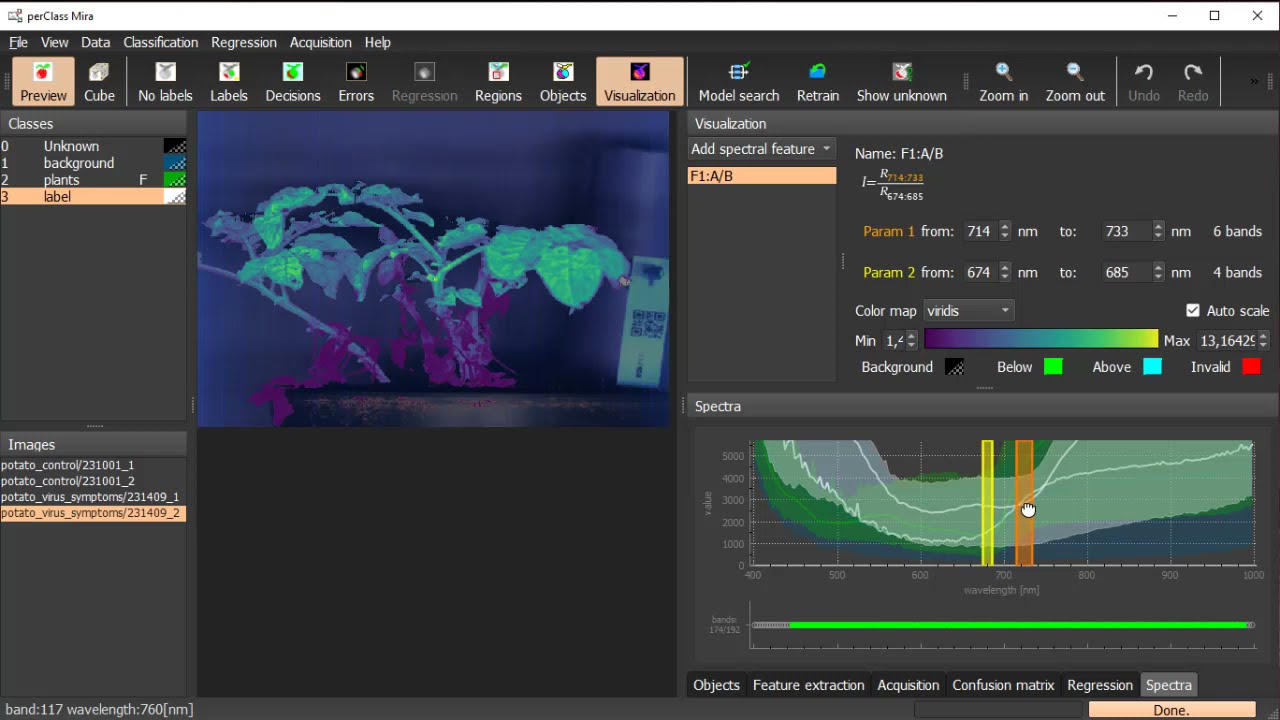 Creating interactive spectral index