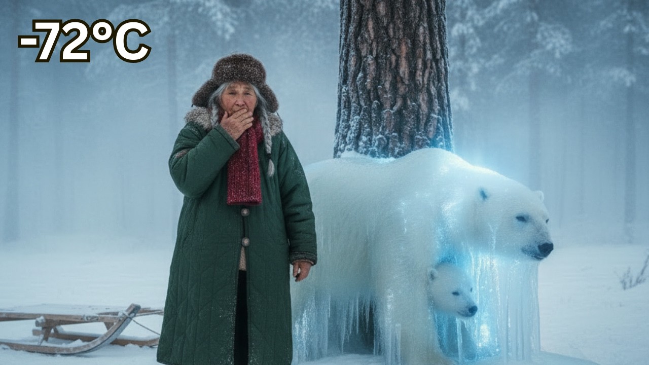 She Saved Two Polar Bears that Frozen Solid in the Forest at -71°C