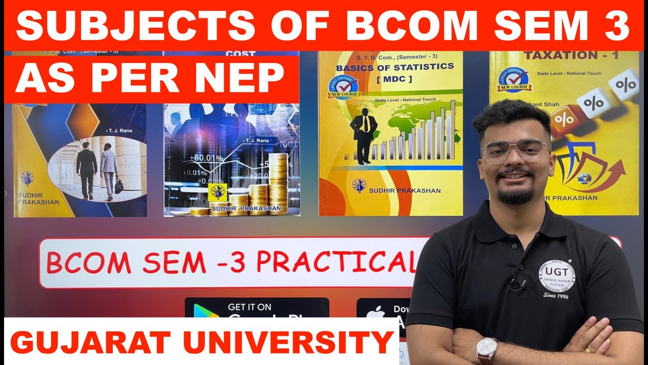 Subjects of Bcom Sem 3 As Per NEP | SY Bcom New Syllabus 2024-25 | Gujarat University | UGT
