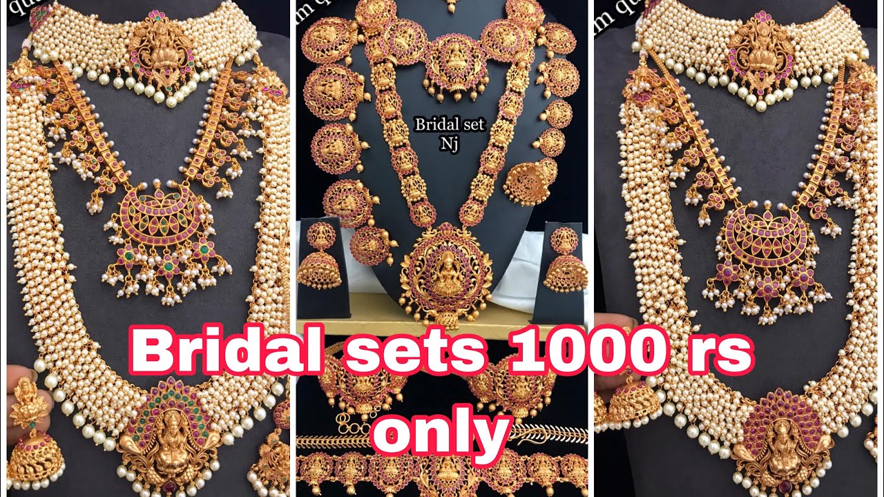 Bridal & Temple Jewellery for RENT & SALE @ SOWCARPET | Rs.1000/- Onwards