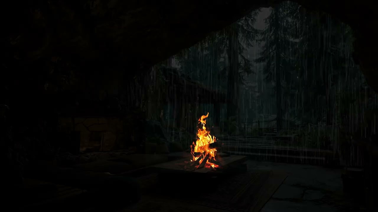 Rain Cave Relax | Healing Cave Rain Sounds for Calm Sleep, Emotional Balance and Inner Peace