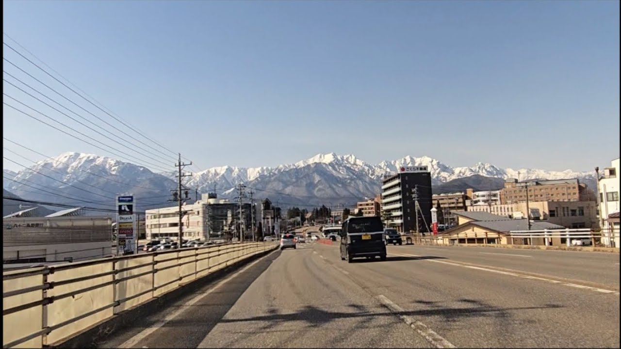 ８倍速 長野ドライブ 安曇野〜白馬村 / 安曇野わさび街道〜北アルプスパノラマロード～148～JR多糸線 白馬駅前まで