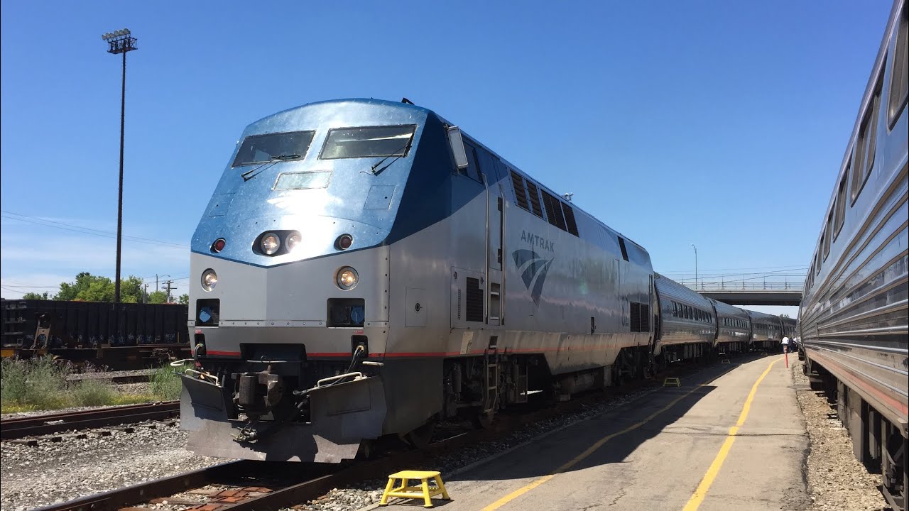 Amtrak HD 60 FPS: GE Genesis P42DC 82 Idles @ Niagara Falls, NY on Maple Leaf Train 64 (7/4/16)