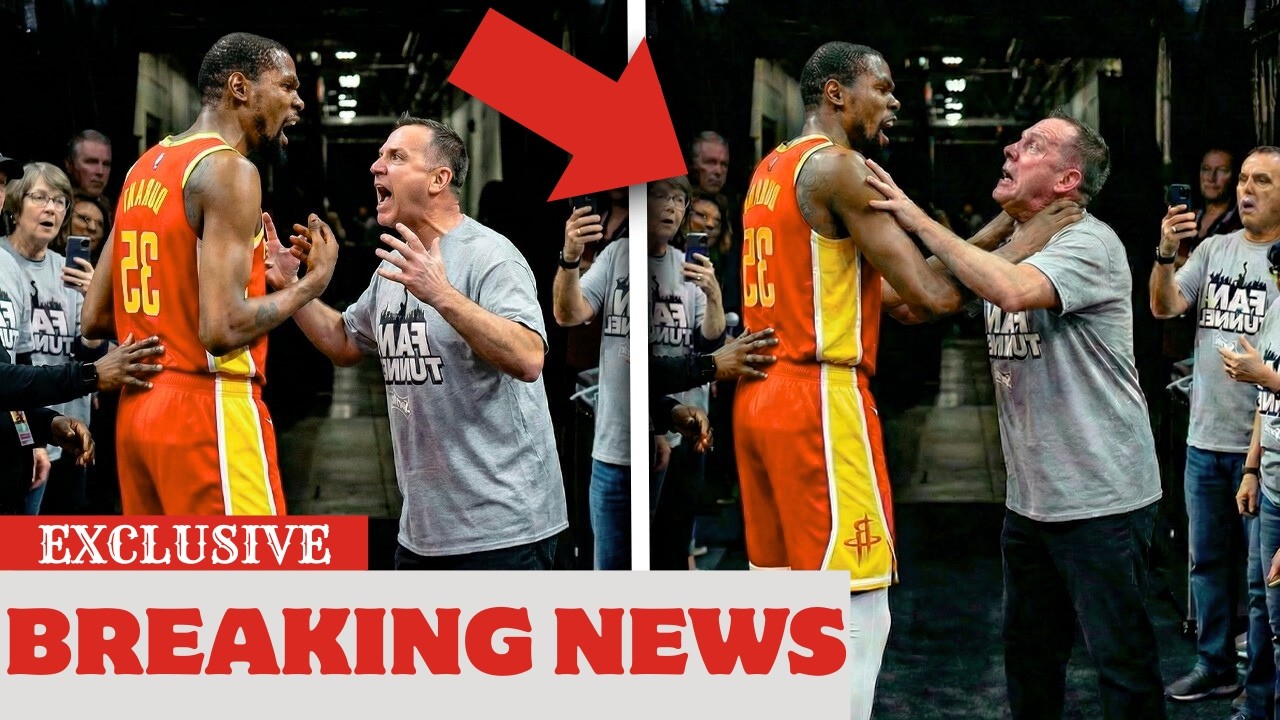 Kevin Durant responds to a Heckling Fan during an intense Game
