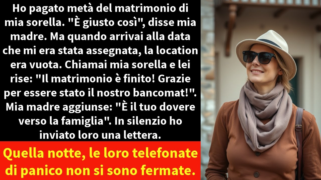 Ho pagato metà del matrimonio di mia sorella. 