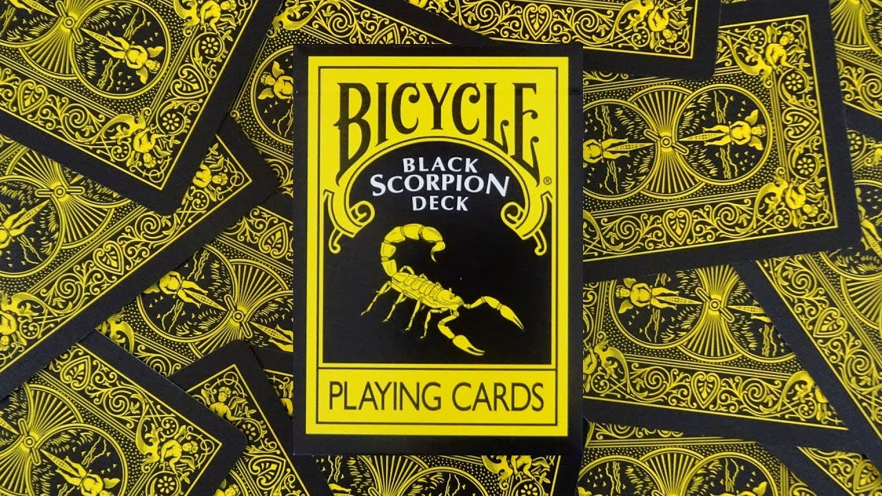 Bicycle Black Scorpion Playing Cards | Deck Review -Display