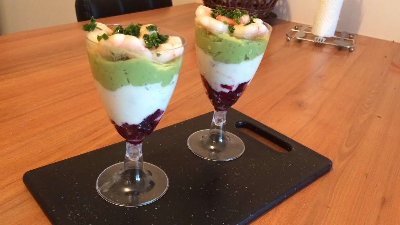 Verrine Avocat Crevettes Betterave - Recette Facile