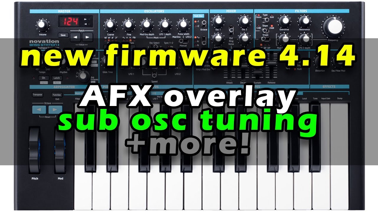 Novation Bass Station 2 Firmware 4.14 - WOW! AFX mode !!