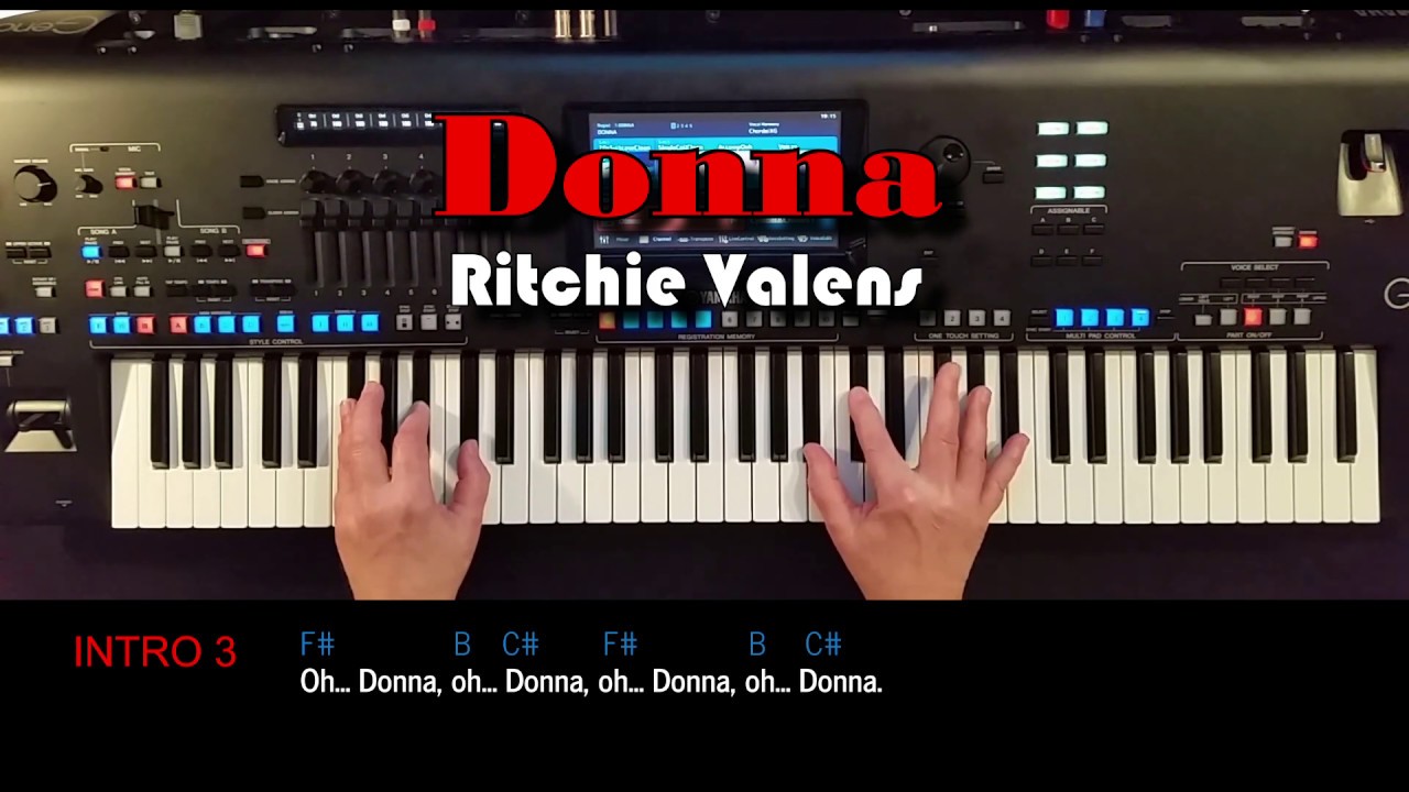 Donna - Ritchie Valens, Cover, eingespielt mit titelbezogenem Style auf Yamaha Genos