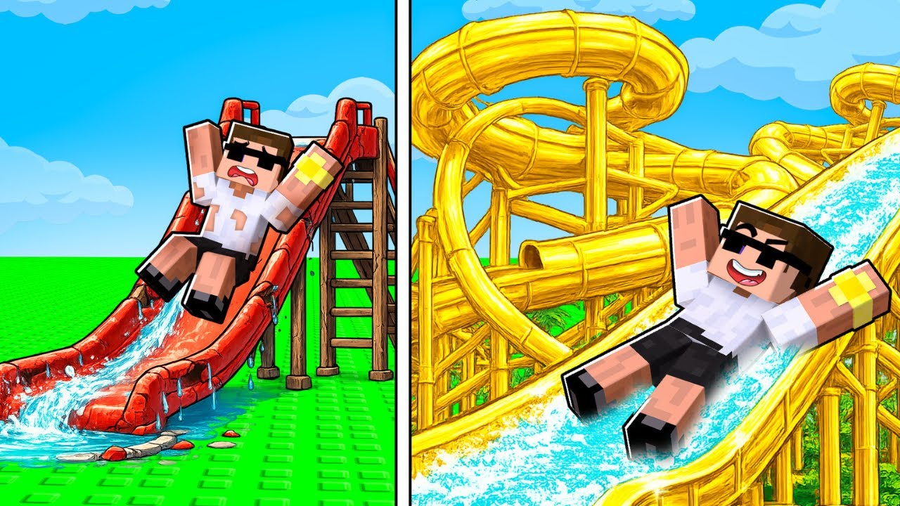 Spending Robux to build a Famous Waterpark in Roblox..