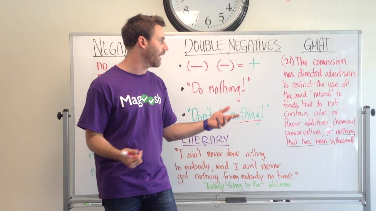 GMAT Tuesday: Sentence Correction - Double Negatives