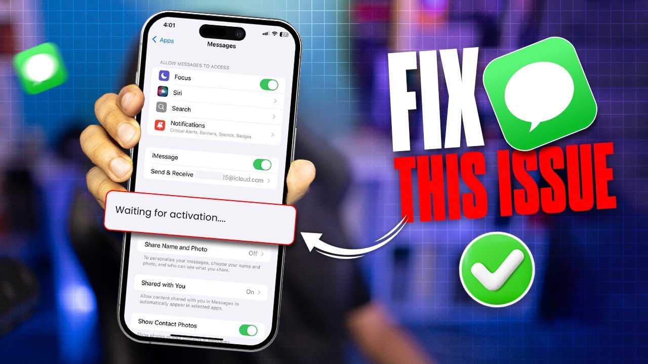 Solve Waiting for Activation Error on iPhone iMessage | iMessage Activation Fix