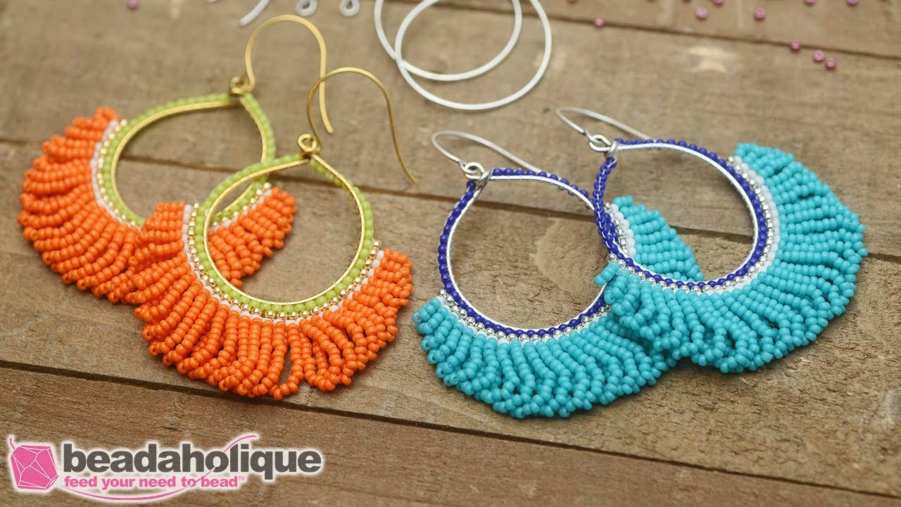 How to Make the Fresca Beaded Fringe Earring Kits by Beadaholique