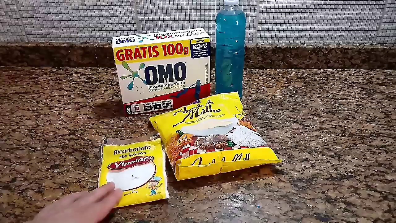 Misturei\ Maizena Detergente e Sabão em pó Resultado Íncrivel Sabão Líquido