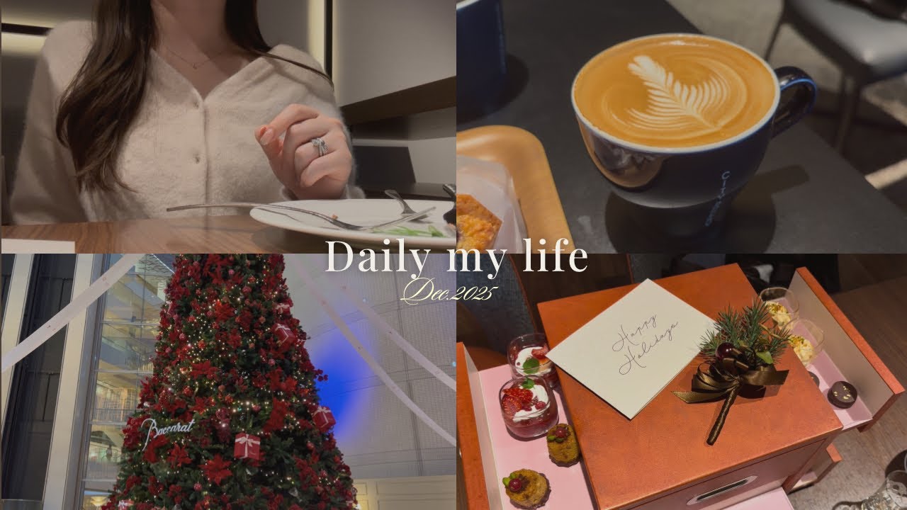 [vlog]OLの冬の休日🤍ヒルトン大阪アフヌン🎄,朝活,city bakery,パラグライダー体験