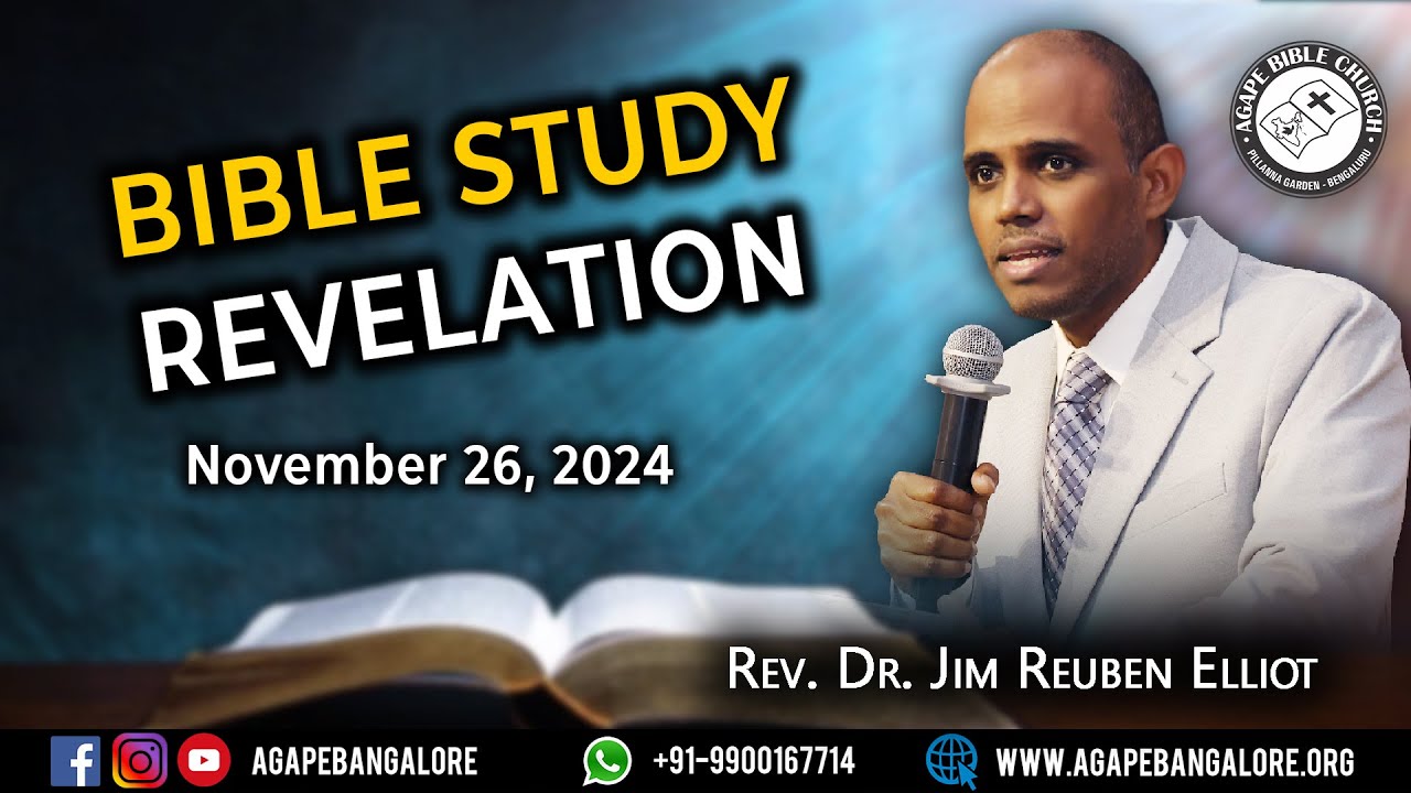 🔴 LIVE | Agape Bible Church  Tamil Bible Study - Revelation 26.11.2024 | Rev. Jim Reuben Elliot
