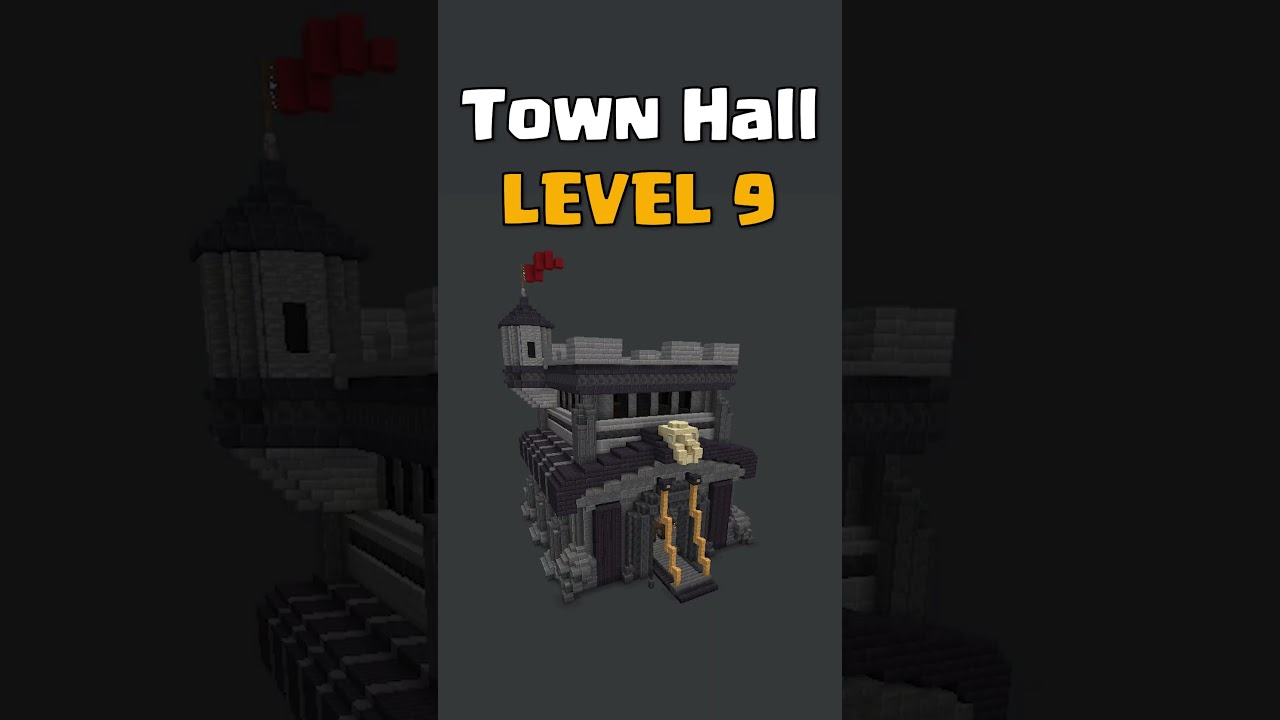 Minecraft Clash of Clans Town Hall Build 1-15