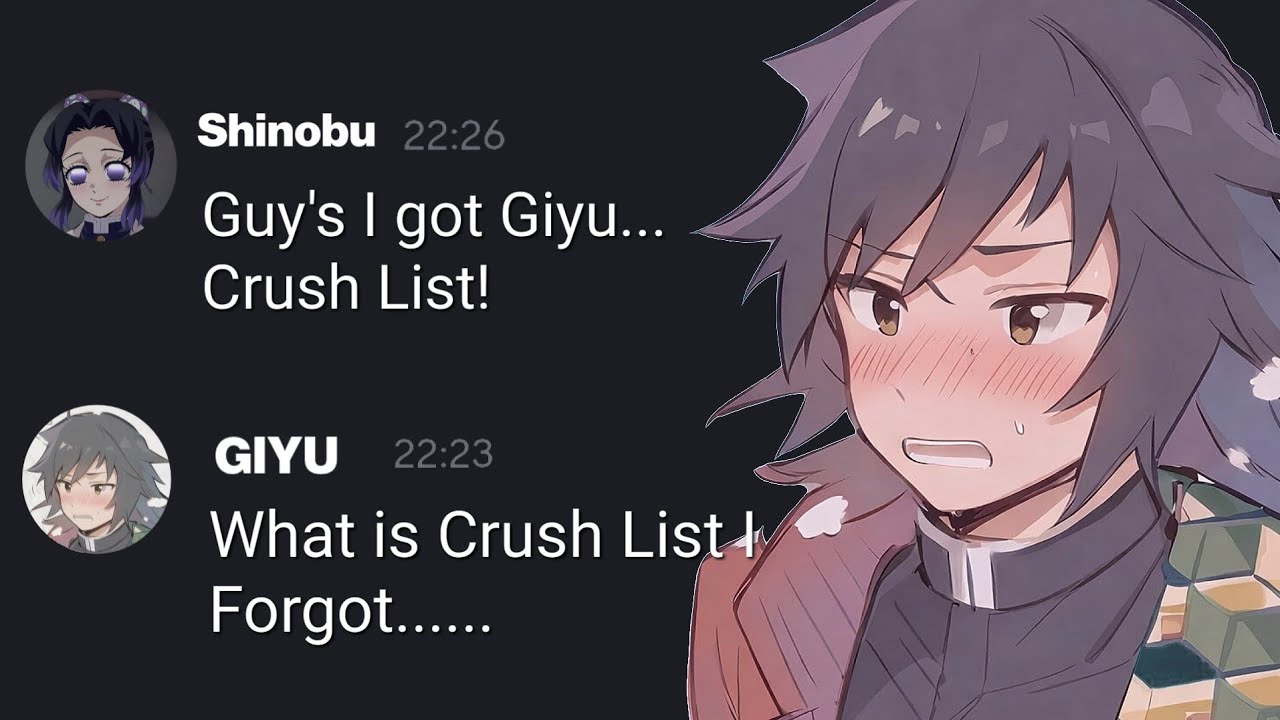 If Shinobu Got Giyu Crush List | Demon Slayer discord server