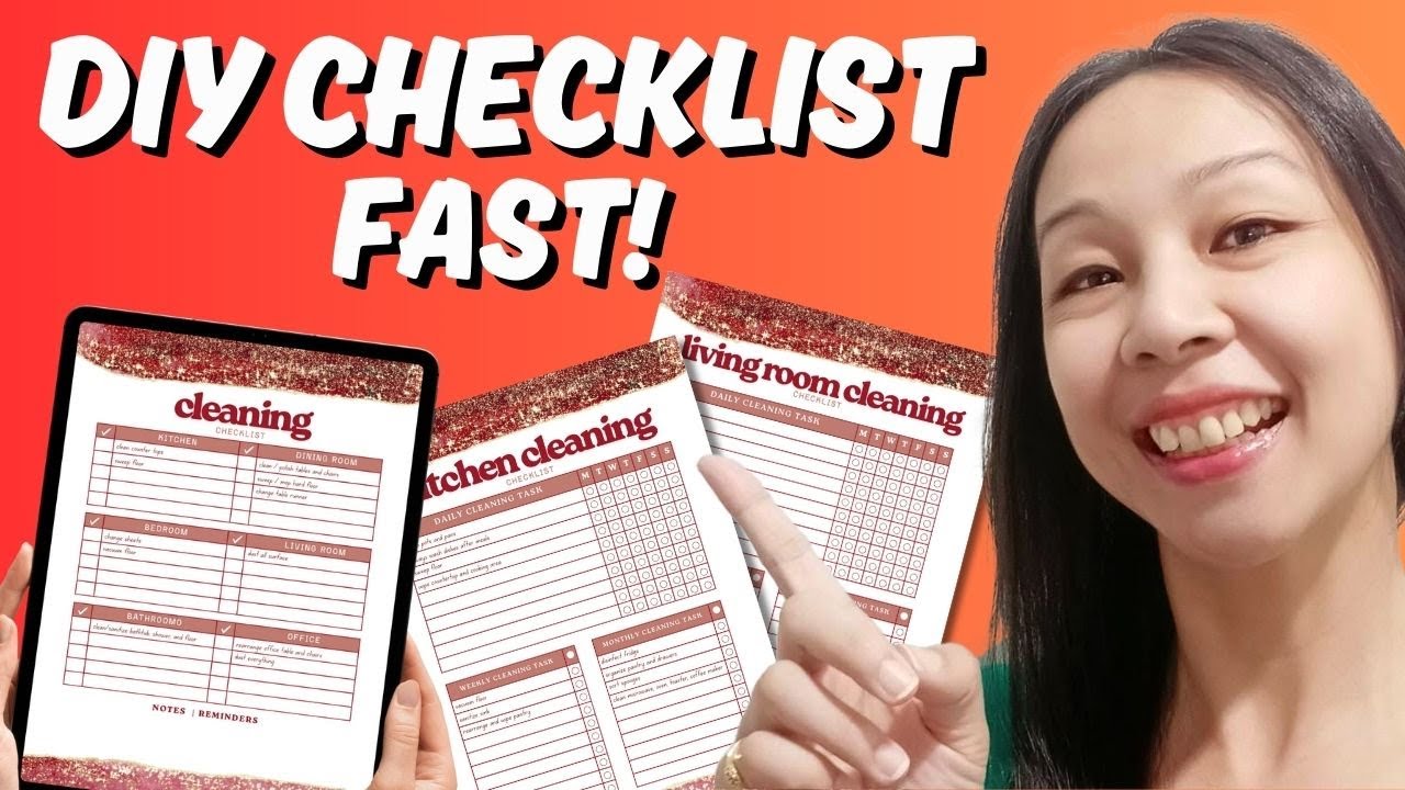 DIY Cleaning Checklist in Canva (Fast & Easy!)