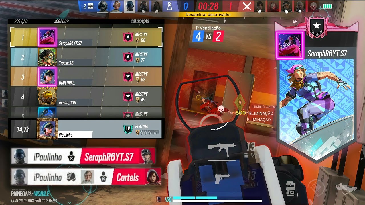 GANHEI DO TOP 1 GLOBAL NO SERVIDOR GRINGO 🔥 - RAINBOW SIX MOBILE