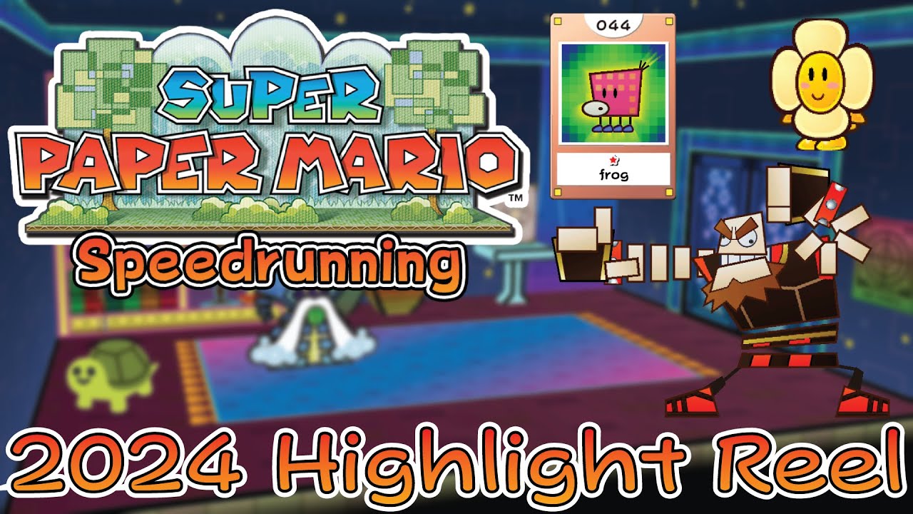 Super Paper Mario Speedrunning - 2024 Highlight Reel