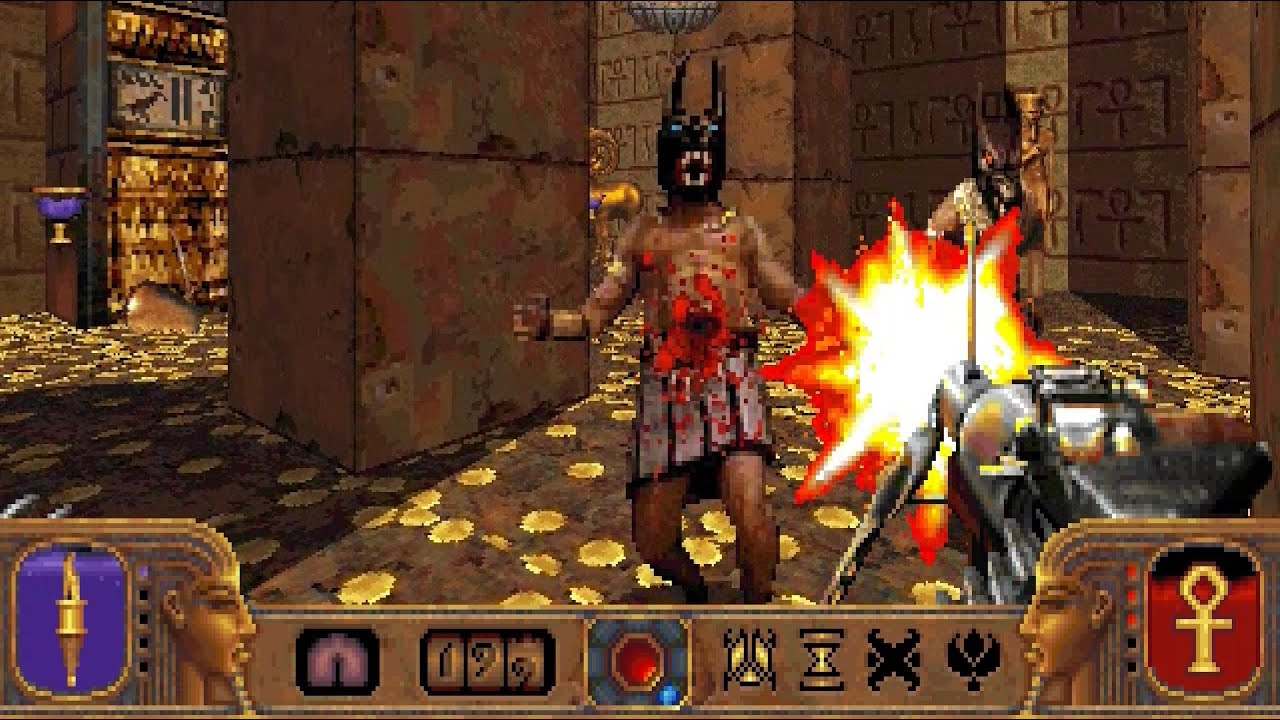 Exhumed PC MS-DOS Intro & Gameplay