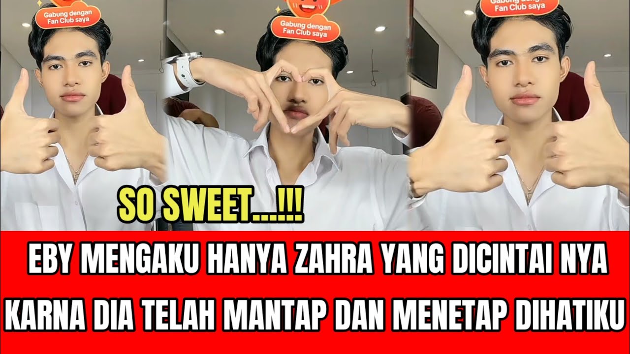 KEREN BANGET KATA KATA EBY HANYA ZAHRA YANG DICINTAI NYA KARNA MANTAP DAN TELAH MENETAP DIHATIKU