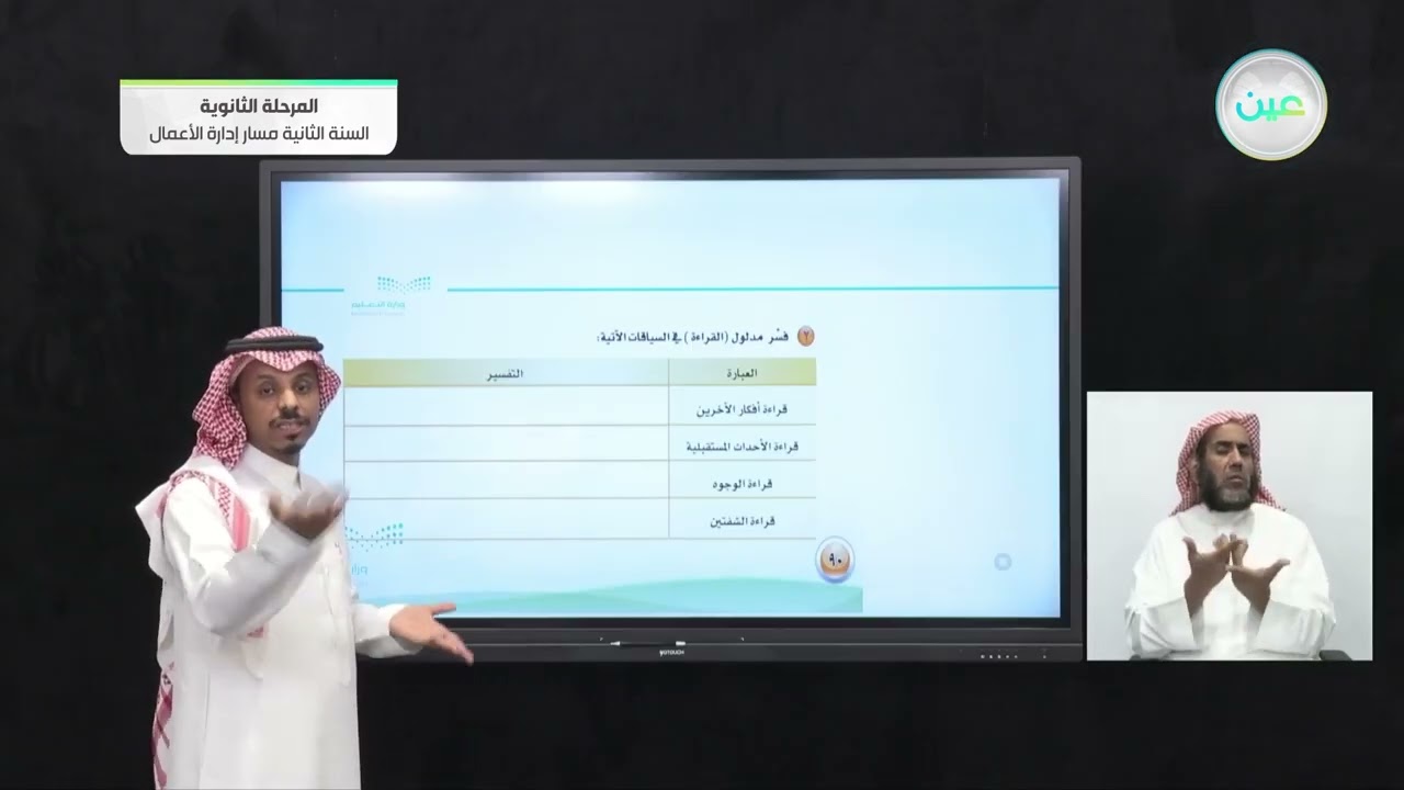 الكفاية القرائية النشاطات التمهيدية 1 - الكفايات اللغوية (2-1) - مسار إدارة الأعمال - السنة الثانية