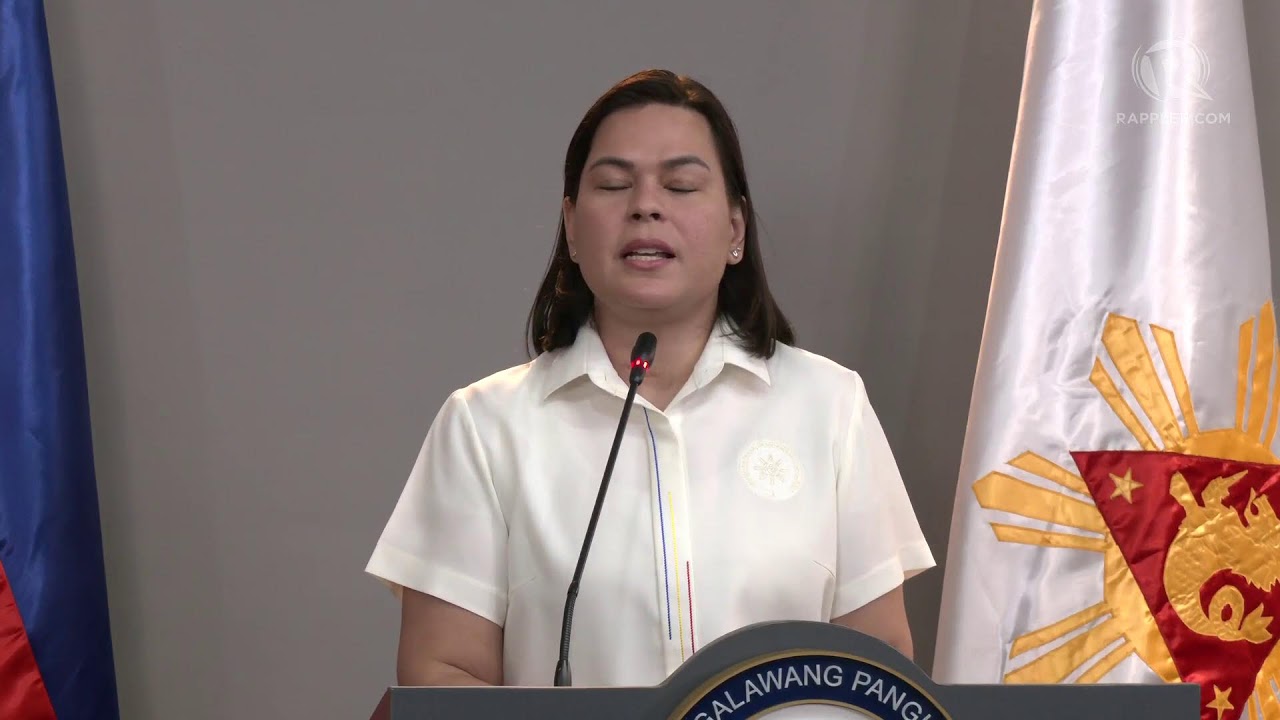 LIVE: VP Sara Duterte holds press briefing