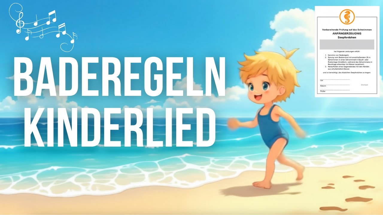 Baderegeln Seepferdchen | Kinderlied zum mitsingen