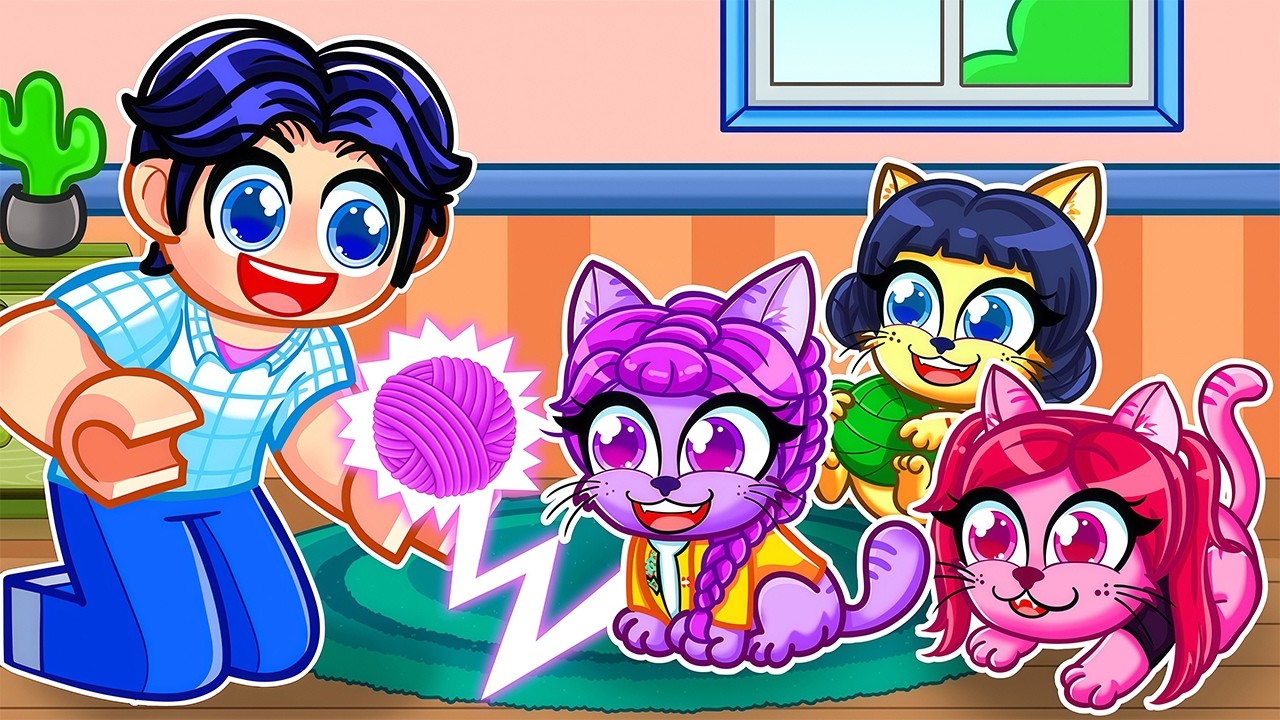 Our BABY HUNTRIX Are Becoming HELPFUL KITTENS in Roblox! | Kpop Demon Hunters
