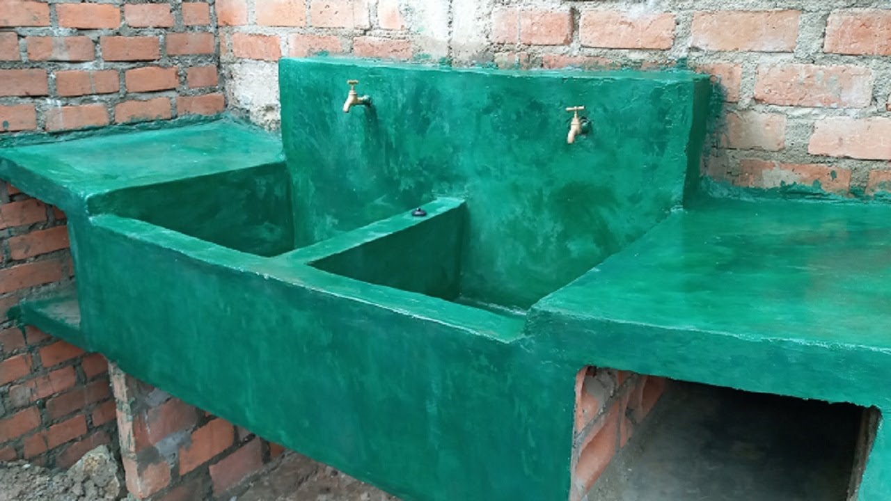 LAVADERO DE ROPA de 2 pozas como hacer un lavadero de ropa facil y practico