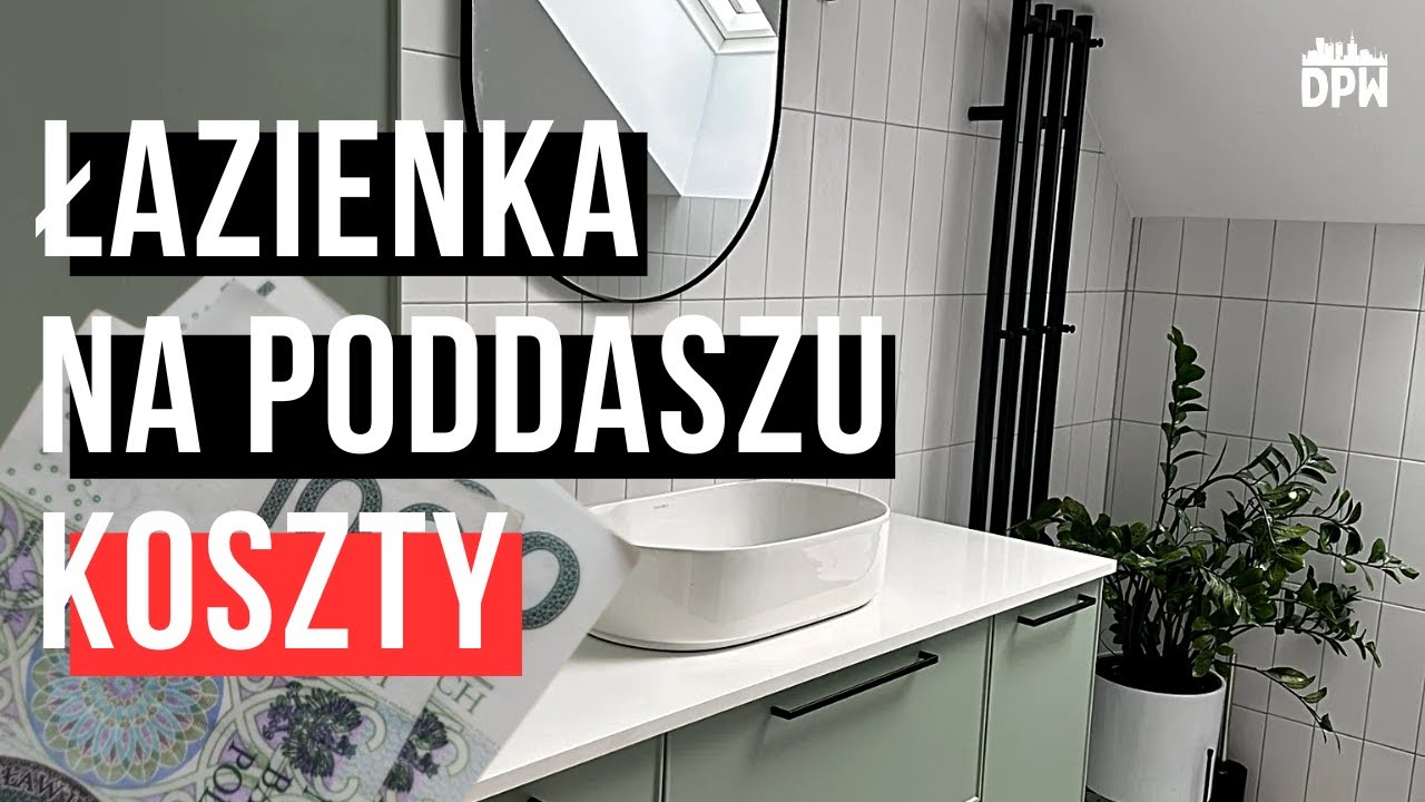 Łazienka na poddaszu ze skosami - aranżacja, realizacja, materiały i koszty