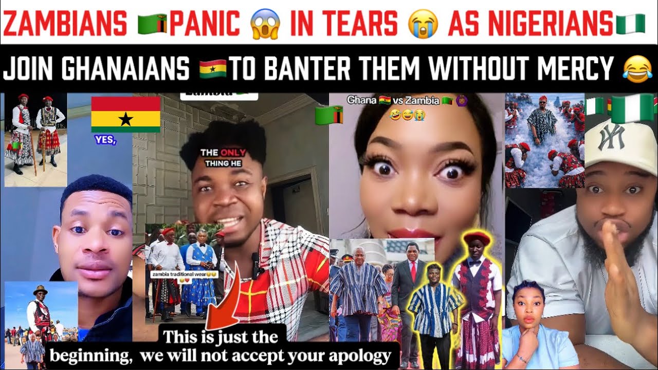 Zambians 🇿🇲Panic 😳In Tears 😭 As Nigerians Join Ghanaian To Banter Them without mercy 😂