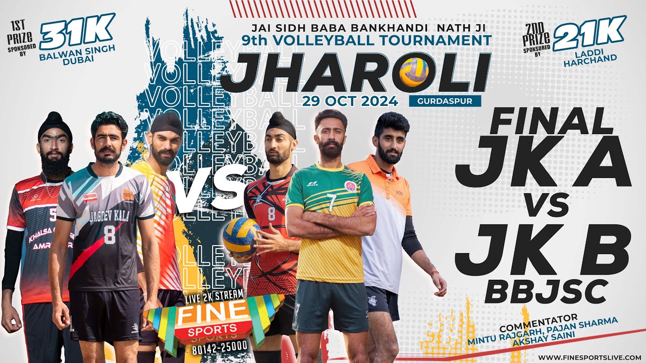 JK A vs BBJSC (JK B) || FINAL VOLLEYBALL MATCH LIVE || JHAROLI || @FineSportsLive