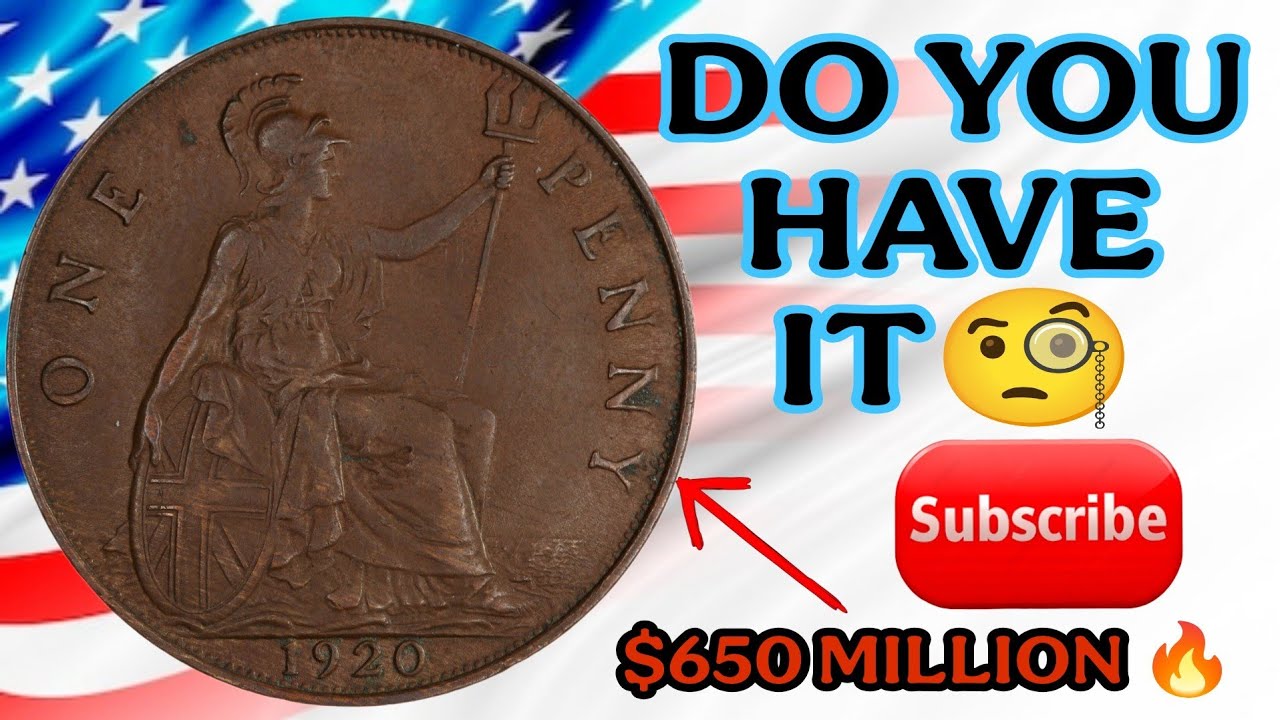 &ldquo;Vintage 1920 UK Penny with Iconic Britannia Design&rdquo;👑