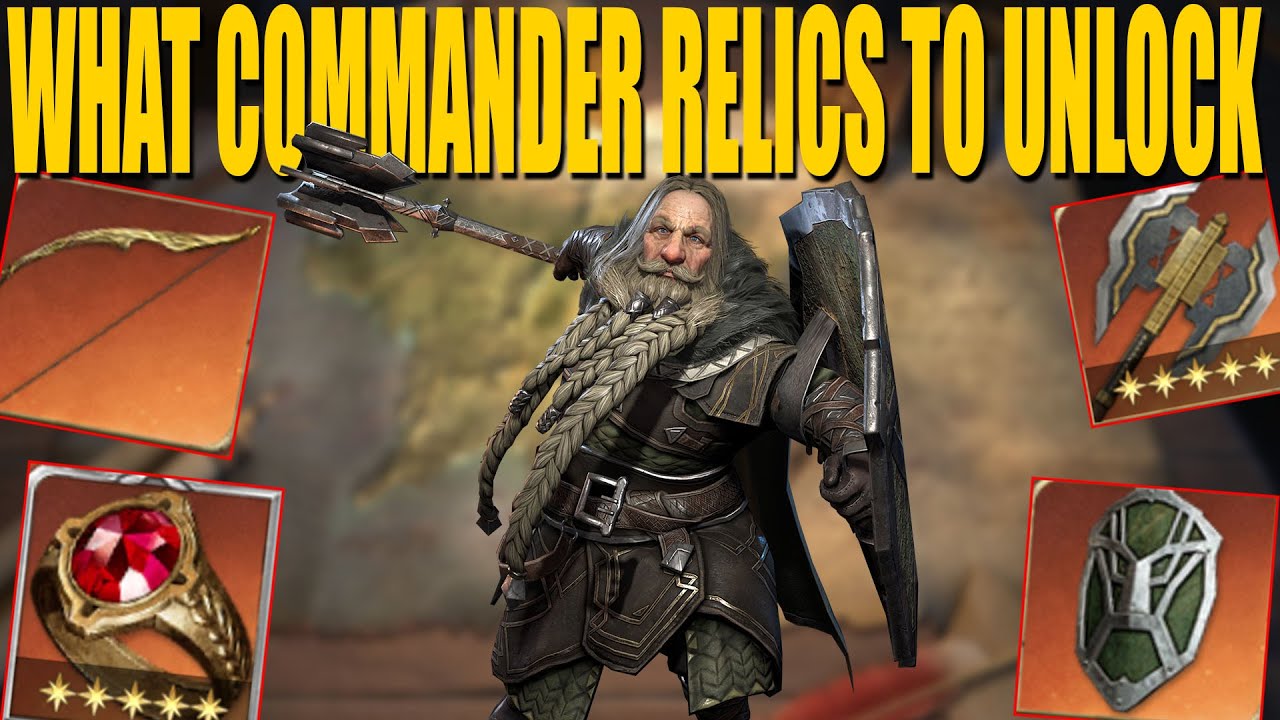 LOTR Rise To War Which Commanders Relics are best to unlock Good Side