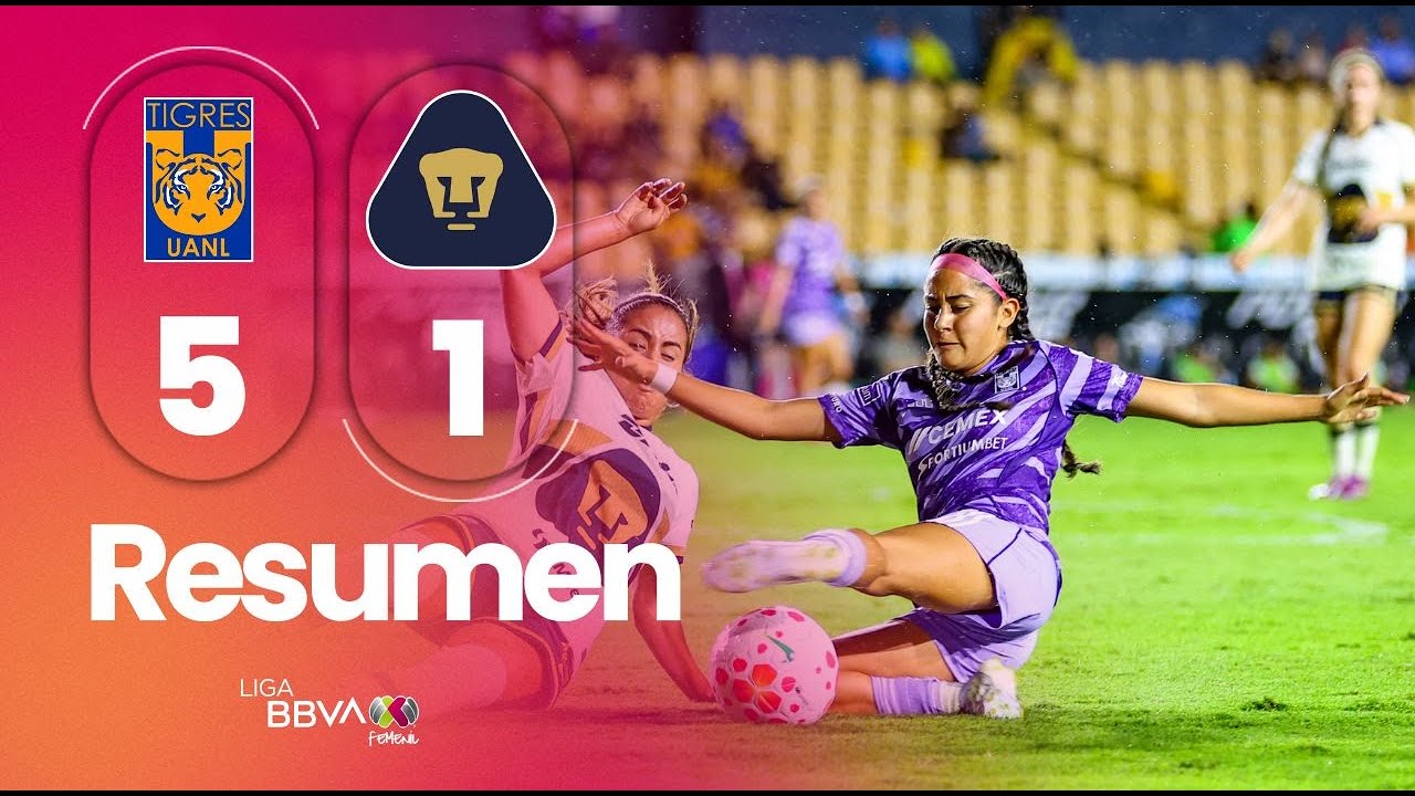 TIGRES 5-1 PUMAS | Zarpazo Amazona en el Volcán | Apertura 2025
