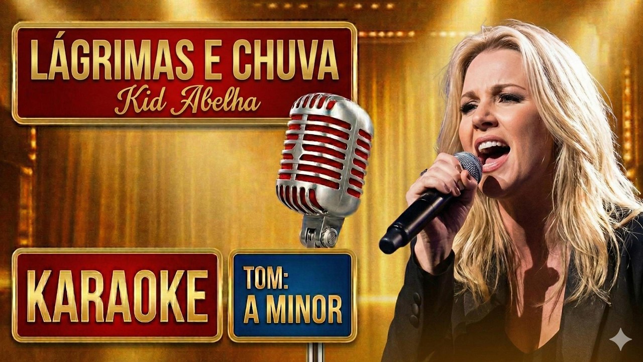 Karaoke Lágrimas e Chuva (Kid Abelha) -  Karaoke com cifra de violão na tela - Remasterizado
