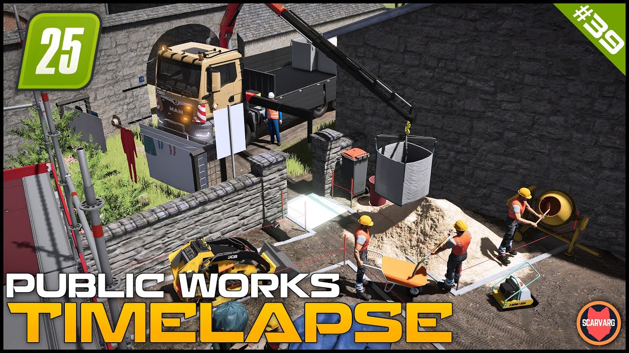 🚧 Levelling Ground For A New Foot Path Made Of Cobble Stone ⭐ FS25 Roleplay Public Works