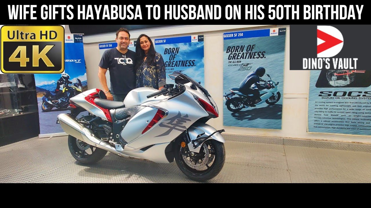 Taking Delivery of New Suzuki Hayabusa 2021 | Wife Gifts Hayabusa to Husband on His 50th Birthday