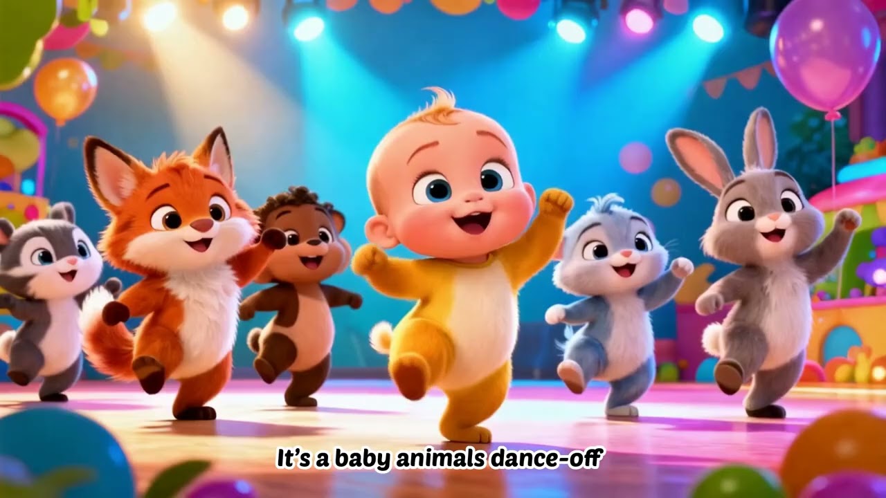 Baby Animals Dance-Off 🐾 | Cute Kids Song Short