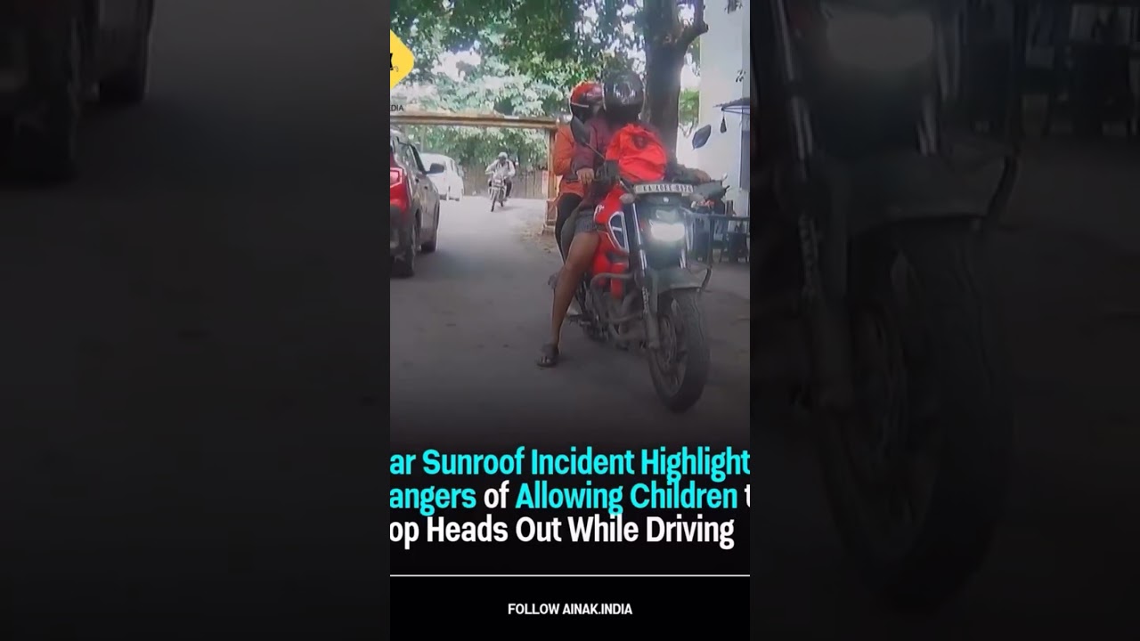 children to pop their heads out of car sunroofs while driving #accident #sunroof #children