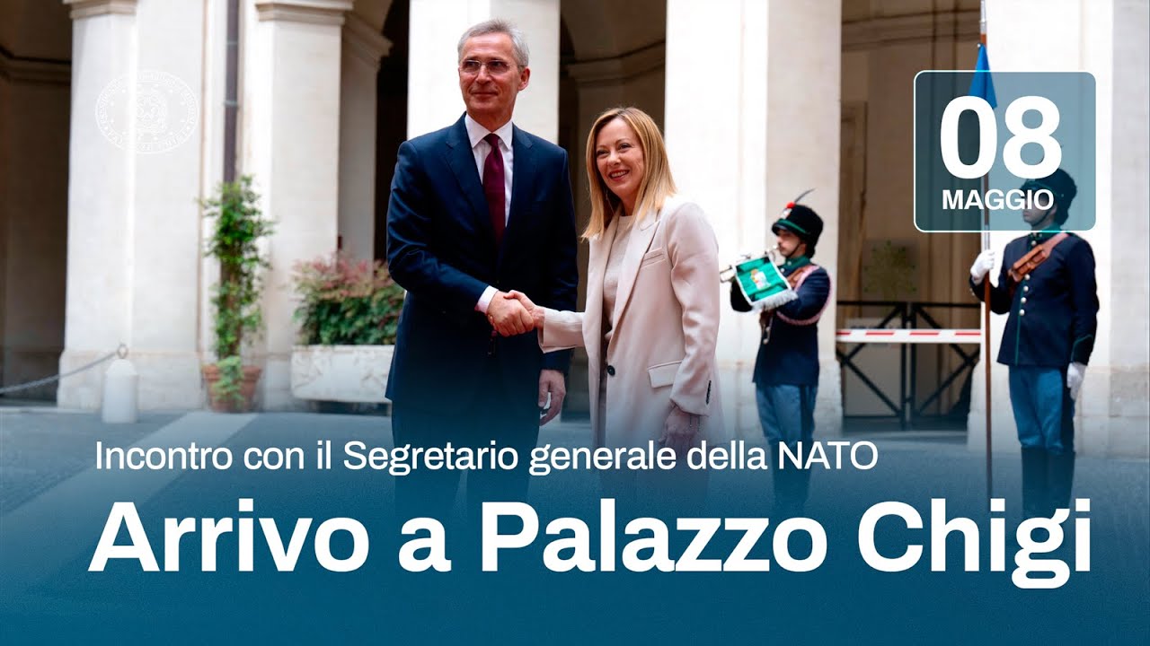 Incontro Meloni - Stoltenberg a Palazzo Chigi