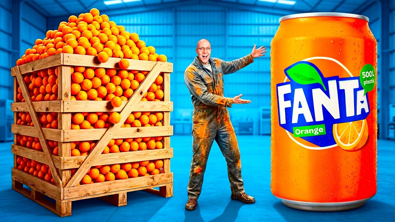 Я СДЕЛАЛ ГИГАНТСКУЮ FANTA ИЗ 1 ТОННЫ АПЕЛЬСИНОВ !!!
