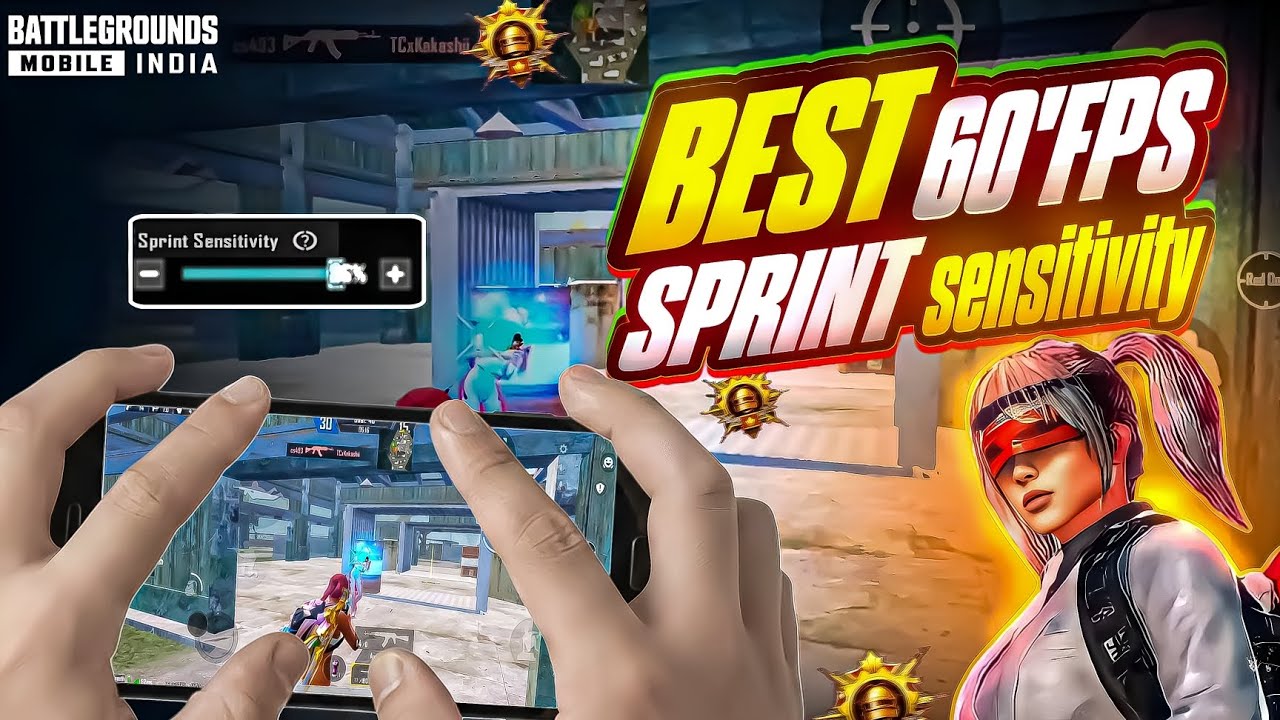 ⚡60fps Best sprint sensitivity king of rich headshot's in BGMI / PUBG MOBILE 